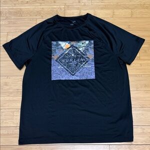 HURLEY Graphic Athletic Shirt Mens XL With Purple Orange Tropical Print